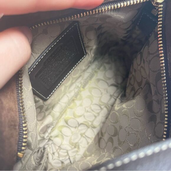 NWOT | COACH Brown Suede Y2K Baguette Hobo SoHo Hampton Mini Bag - Picture 13 of 14